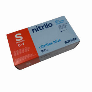 Boite de 100 Gants Nitrile - Bleu Non poudrés Taille S