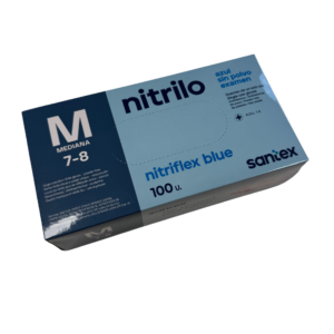 Boite de 100 Gants Nitrile - Bleu Non poudrés Taille M