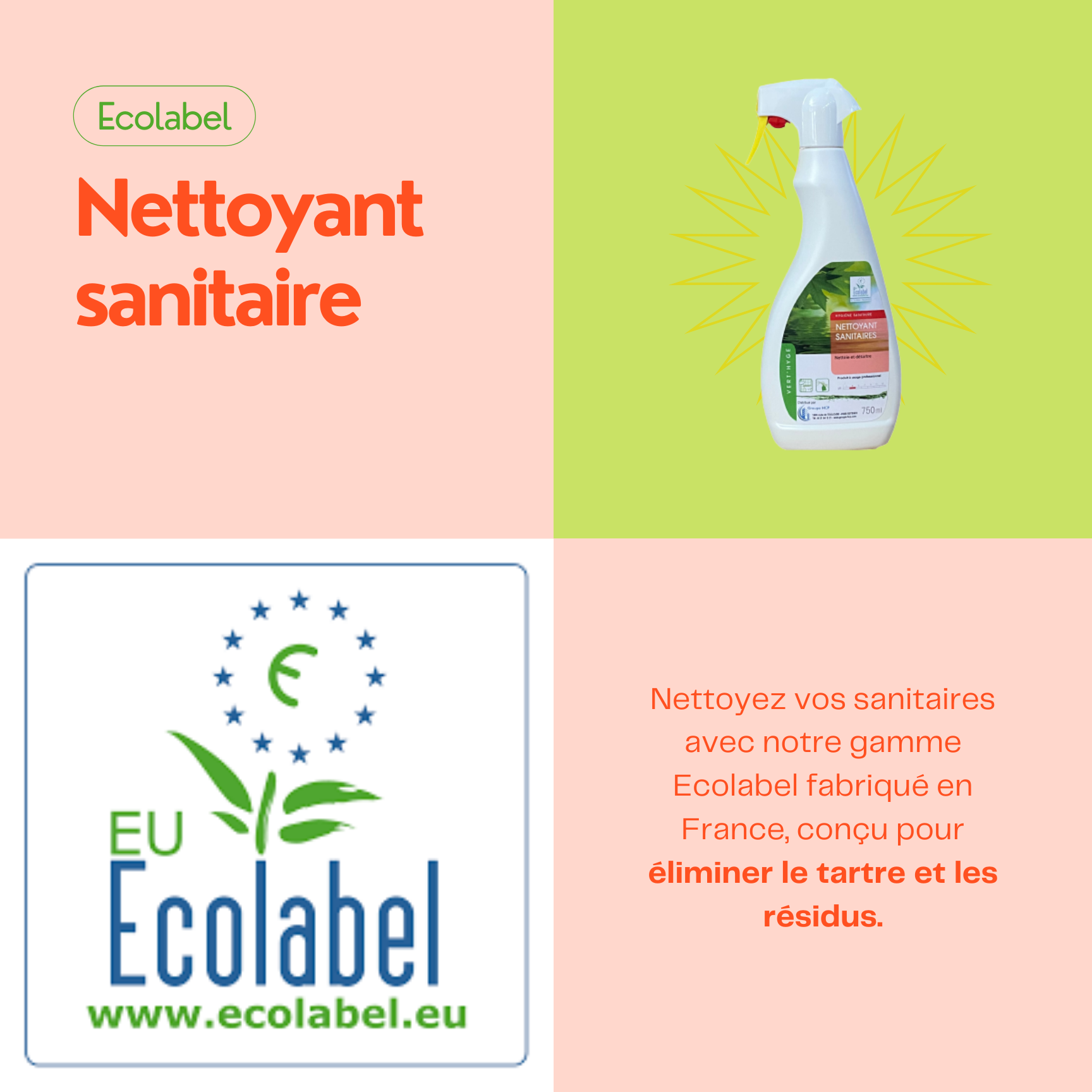 Nettoyant sanitaire ecolabel