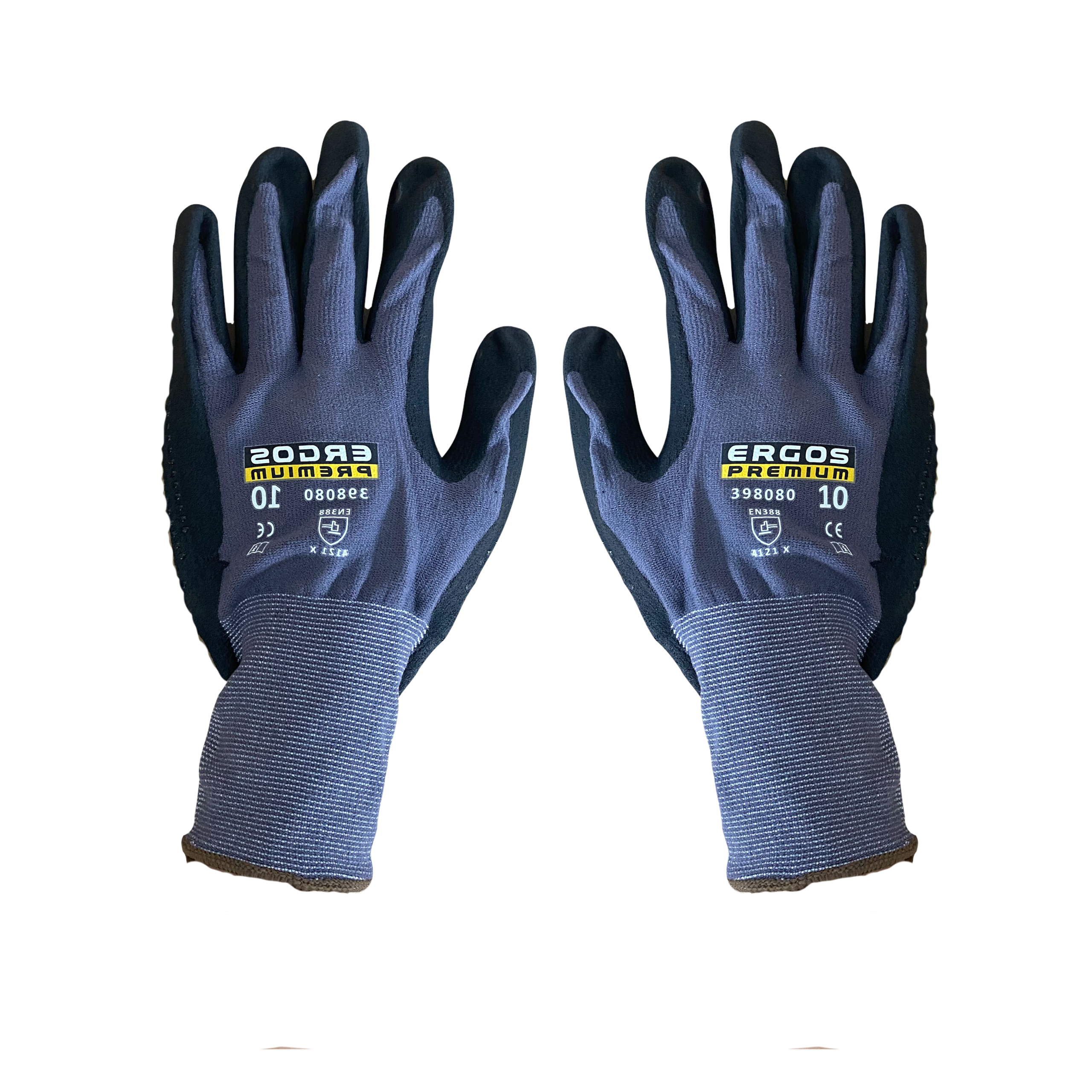 Gants de Chantier Nylon - Gris - Ergos Premium - 398080 - Groupe HCP