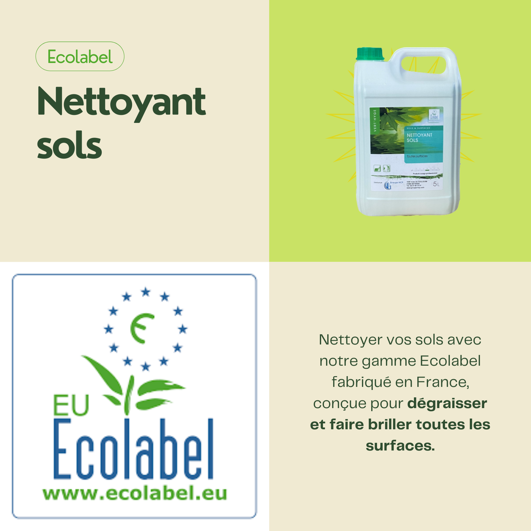 Nettoyant sols ecolabel