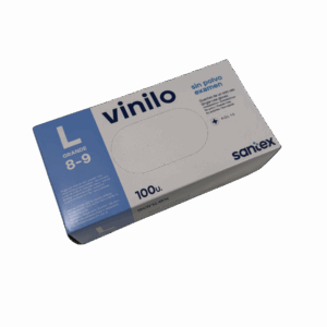 Boite de 100 Gants Vinyle Transparent Non poudrés - Taille L