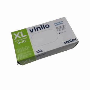 Boite de 100 Gants Vinyle Transparent Non poudrés - Taille XL