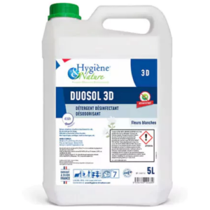 Détergent Surodorant Sol 3D - Parfum Fleur Blanche - Bidon de 5L