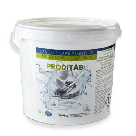 Pastille lave vaisselle Eco x150 seau de 2,4kg (PRODIFA)